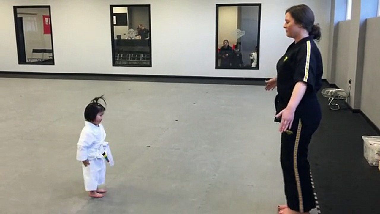 3 Year Old White Belt Reciting the Student Creed (Low)