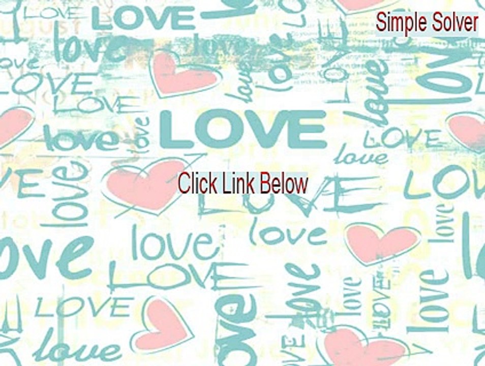 Simple Solver Full (Legit Download 2015)