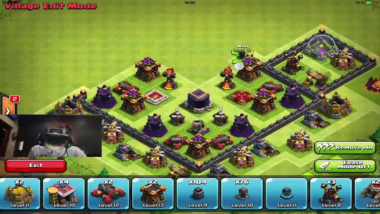 L'architecture HDV 10 haut niveau rush par Nick69 ! [Clash Of Clans]