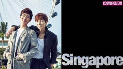 COSMOPOLITAN KOREA PHOTOSHOOT SHINee onew and Suju Leeteuk in Singapore