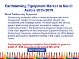 Earthmoving Equipment Market - Saudi Arabia Industry Analysis 2015 Size, Share and Forecast 2019