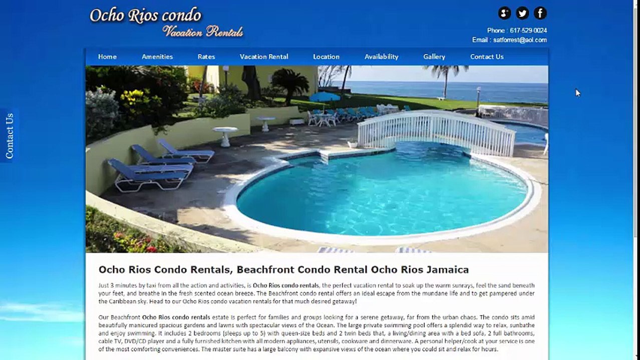 Beachfront condo rental in Ocho Rios