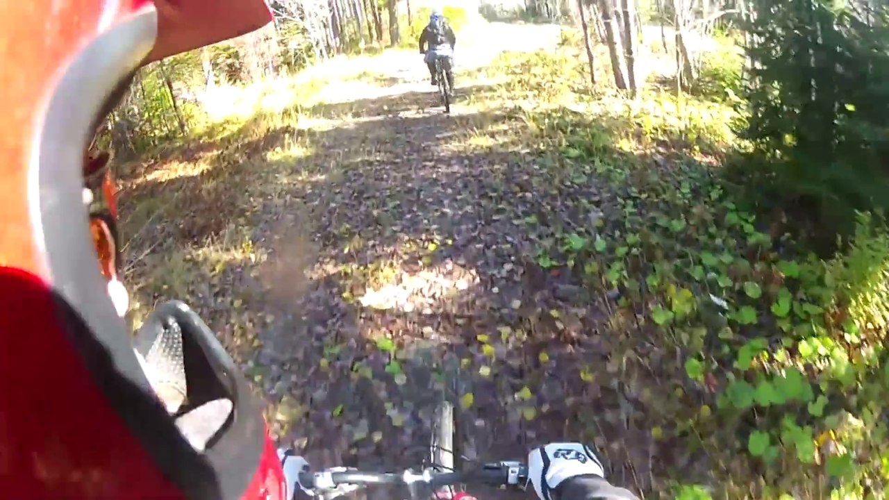 Accident de Mountain Bike après le sabotage d'une piste de VTT de descente