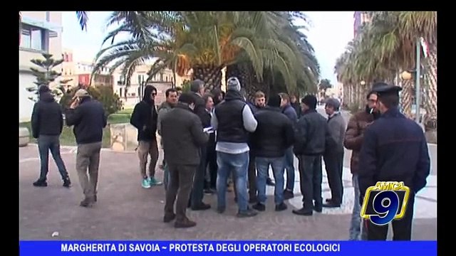MARGHERITA DI SAVOIA | Protesta operatori ecologici