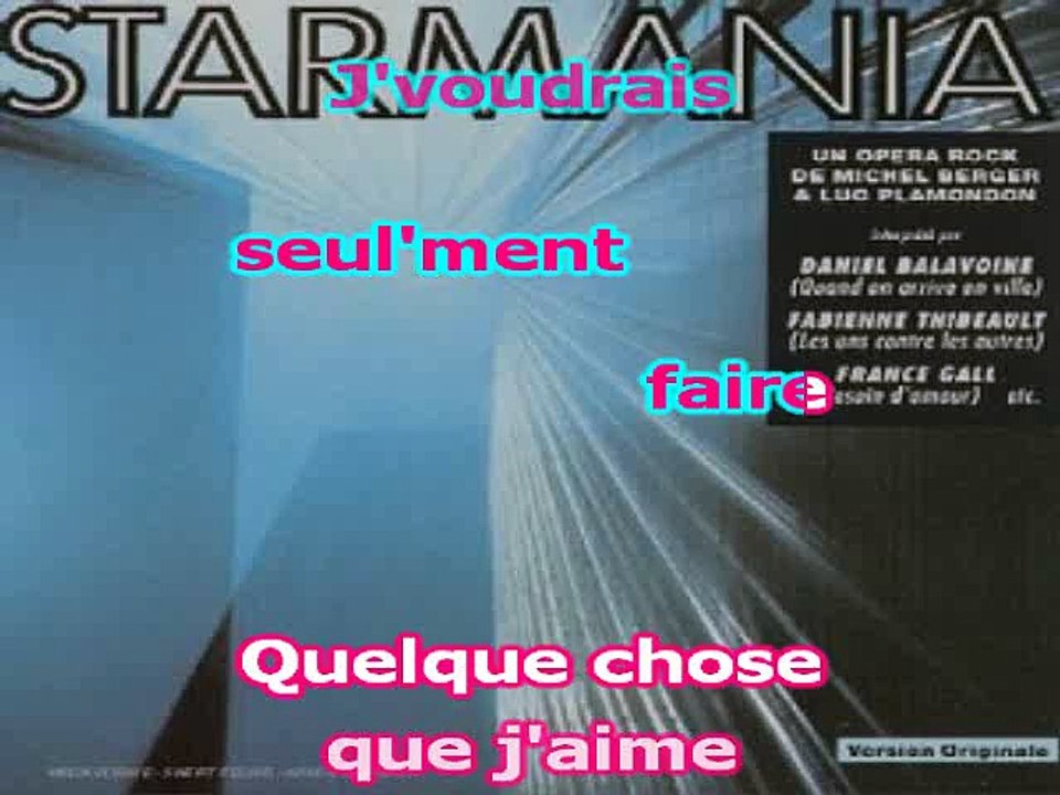 KARAOKE STARMANIA - La complainte de la serveuse automate