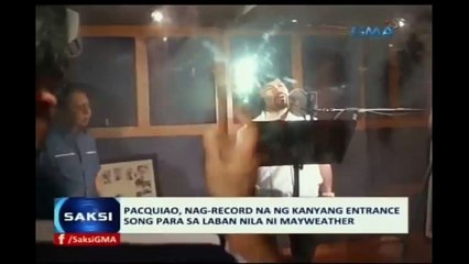 Télécharger la video: Manny Pacquiao enregistre sa chanson pour le combat face à Floyd Mayweather Jr.