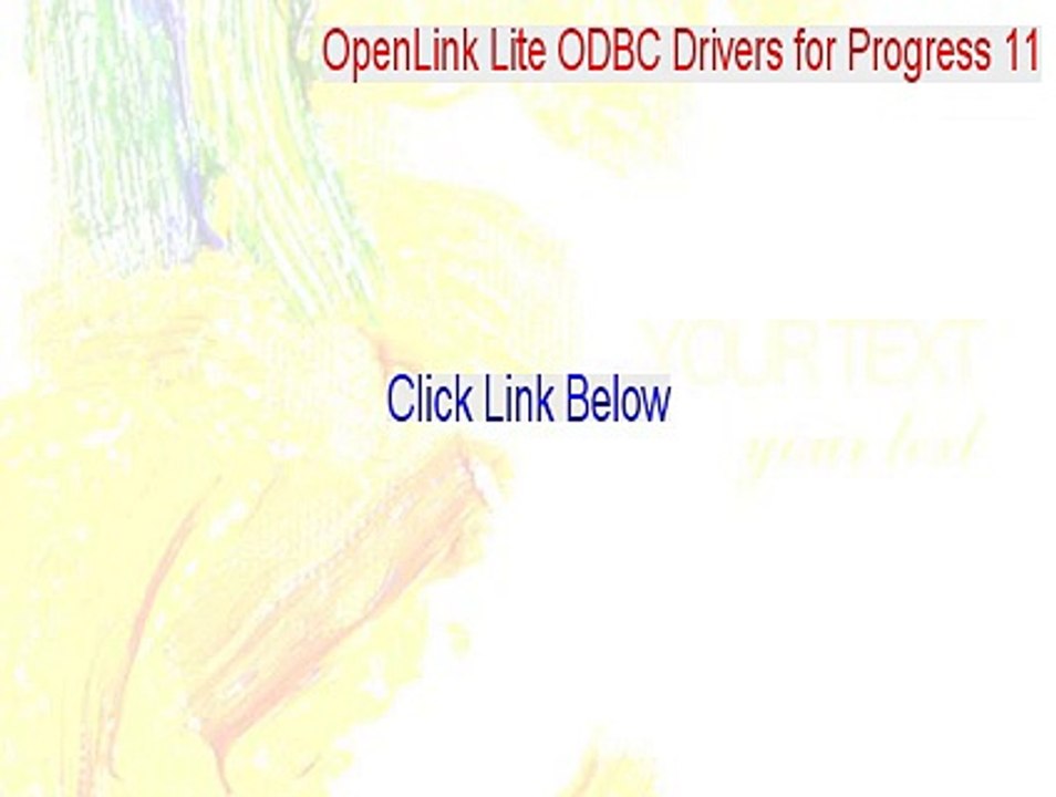 OpenLink Lite ODBC Drivers for Progress 11 Serial [Legit Download]