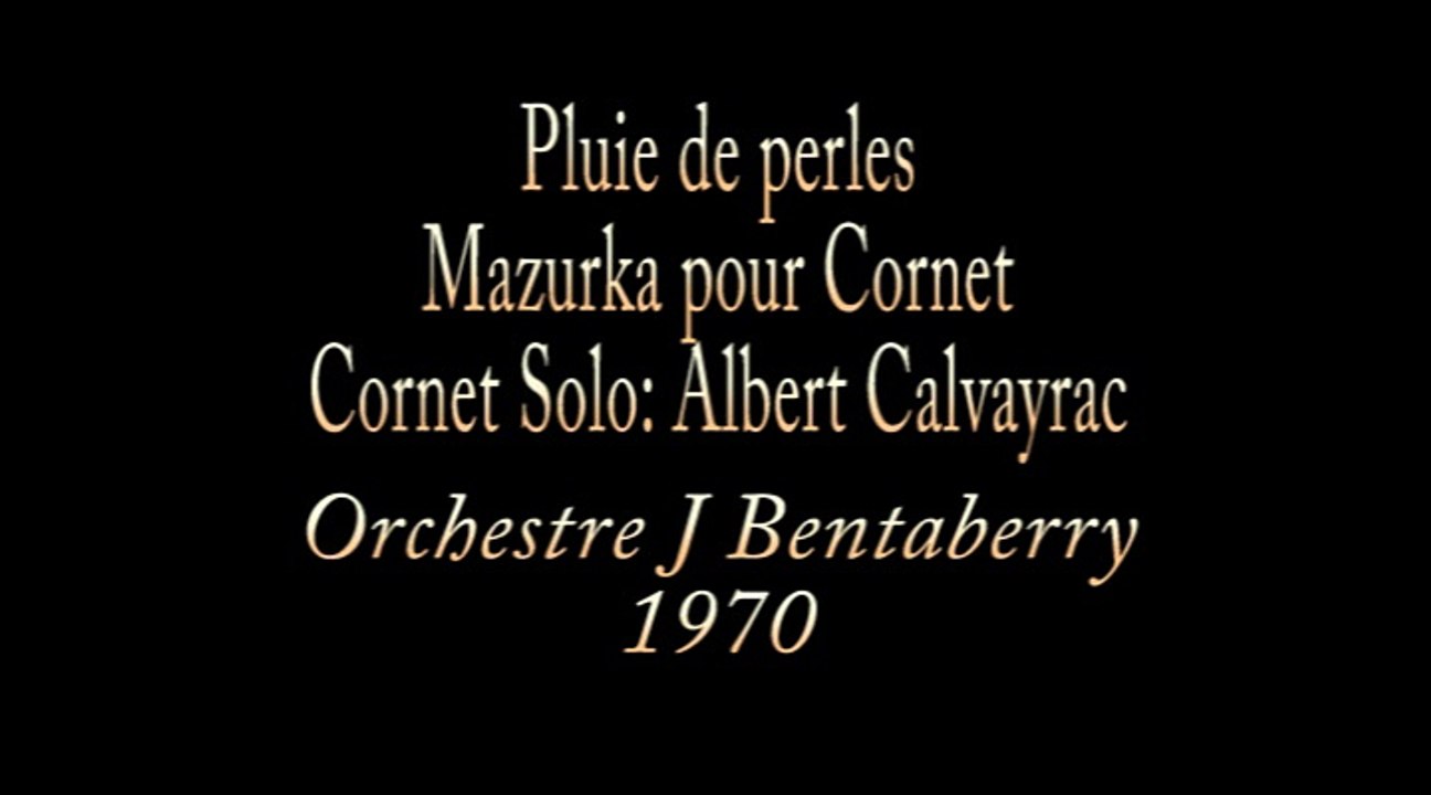 Pluie de perles, Mazurka pour Cornet