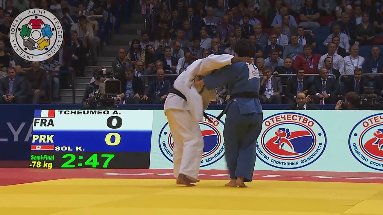 IPPON U78 Semi Final Tcheumeo (FRA) v Sol (PRK) - Chelyabinsk World Championships