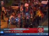 TV Basura: Así atacaron sedes de canales de televisión en marcha