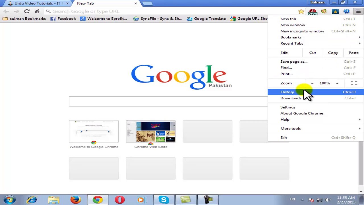 How to All browser clear history video tutorial (urdu - Hindi)