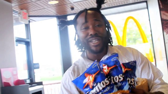 Homeless man sings for a Big Mac inside McDonalds