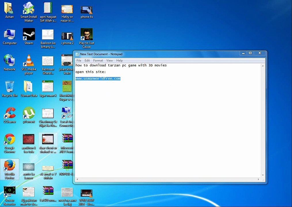 How To Download Free & Install Tarzan PC Game With 3D Movies - (www.usmanworldfree.com)