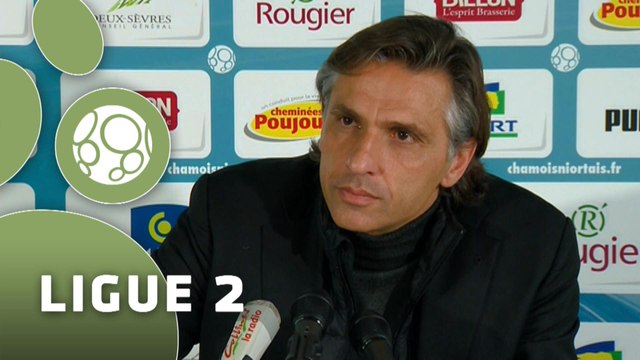 Conférence de presse Chamois Niortais - ESTAC Troyes (1-0) : Régis BROUARD (NIORT) - Jean-Marc FURLAN (ESTAC) - 2014/2015