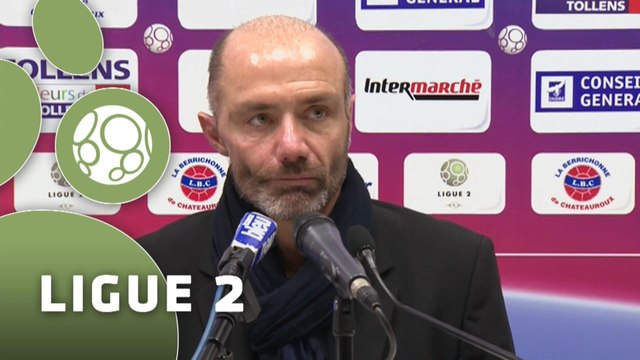 Conférence de presse Châteauroux - Nîmes Olympique (2-1) : Cédric DAURY (LBC) - José PASQUALETTI (NIMES) - 2014/2015