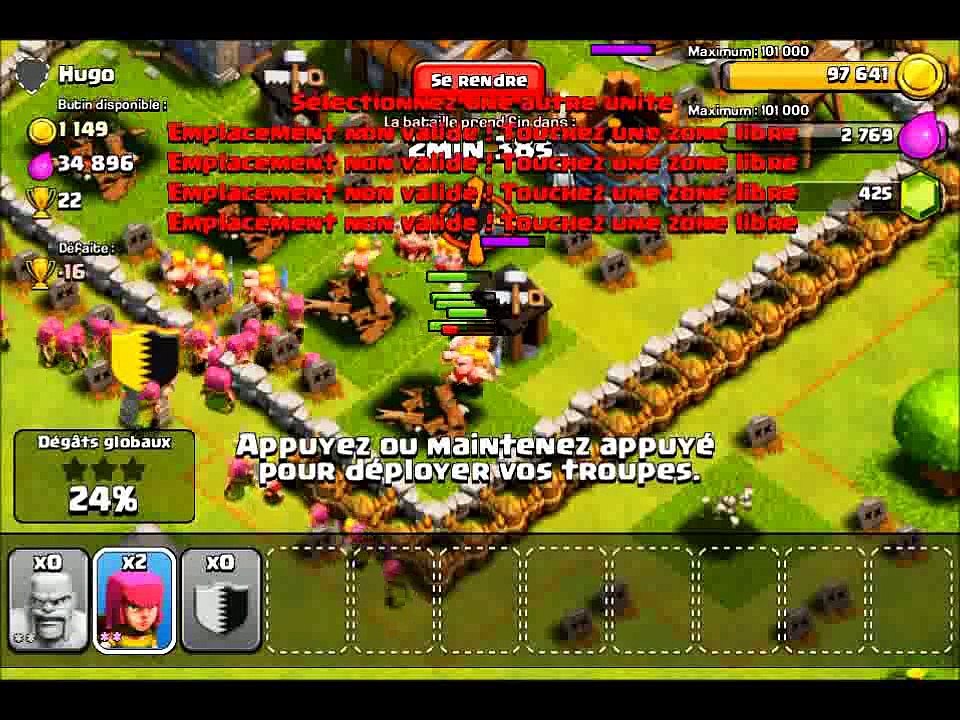 Let's Play Clash of Clans   Episode 4  Murailles lvl 4 + Défense anti aérienne
