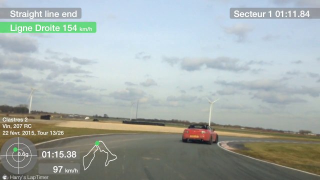 207 RC+S2000, Circuit de Clastres nouveau tracé (bleu)