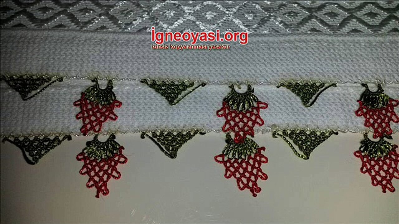 İğne oyası havlu kenarı modelleri www.igneoyasi.org