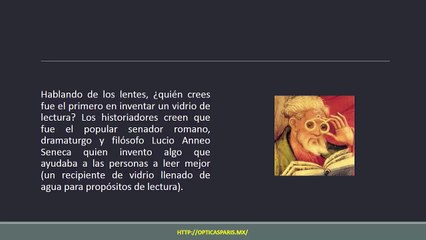 breve historia acerca de los lentes