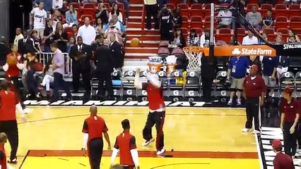 Lebron James Pregame Dunk Contest During Miami Heat Pre-Game Warmups (HD QUALITY)