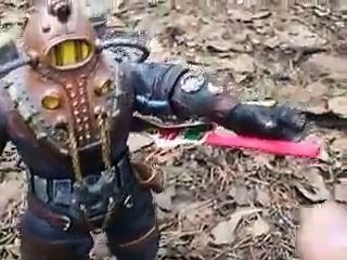 BIO SHOCK1 2 Big Daddy Incinerate LV2 PS3 GAME VIDEO fire works - YouTube