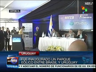 Presidentes de Uruguay y Brasil inauguran parque eólico