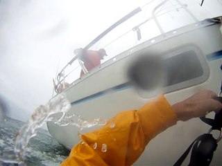 remonter a bord à 5 noeuds avec longe auto sauvetage design 4 sea