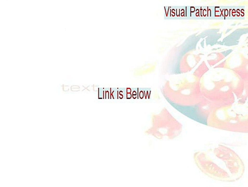 Visual Patch Express Serial - Legit Download