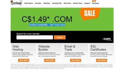 Get Cheap Domain Only at $1 from GoDaddy - Limited Offer