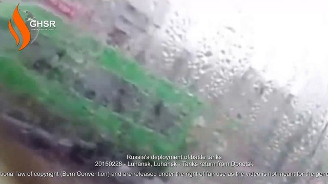 20150228 - Luhansk, Luhansk - Tanks return from Donetsk