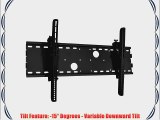 Black Tilting Wall Mount Bracket for Panasonic TH-42PX600U Plasma 42 inch HDTV TV