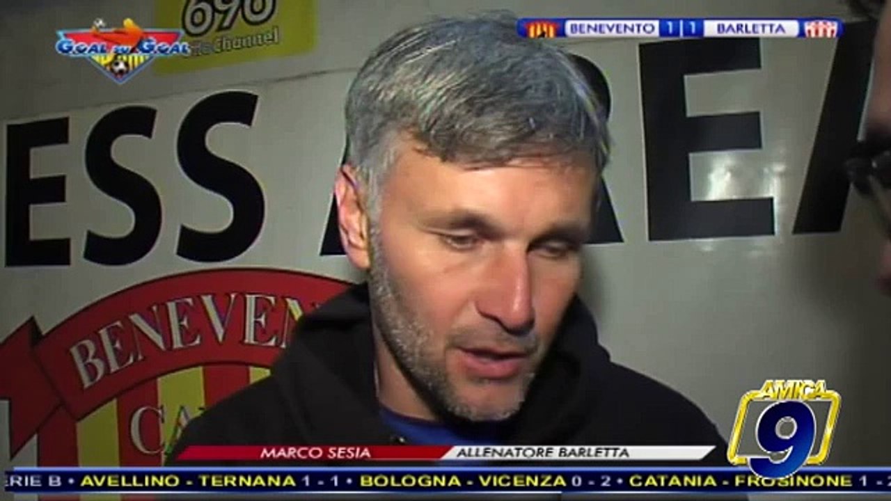 Benevento - Barletta 1-1 | Il commento Post Gara di Marco Sesia Allenatore Barletta