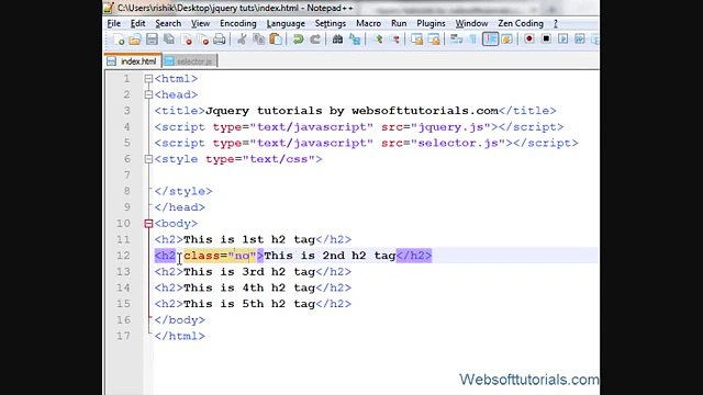Jquery Tutorial in Urdu - Hindi - 15 - Not Selector Jquery