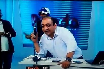 Presidiário tenta aplicar golpe em apresentador ao vivo
