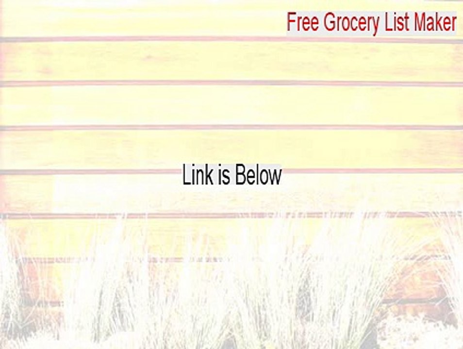 Free Grocery List Maker Key Gen - free grocery shopping list maker (2015)