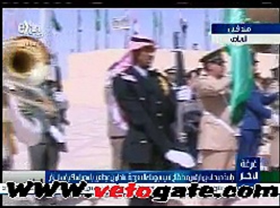 مراسم إستقبال السيسى بمطار الأمير خالد بالرياض