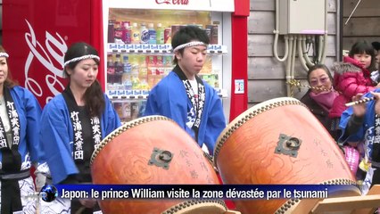 Japon: le prince William visite la zone dévastée par le tsunami