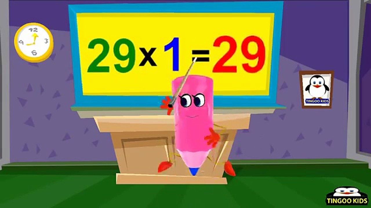 HomeSchool Tutorial   29 Times Table Song   Kids Math & Education