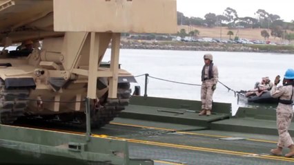 Bridge Tank in Action  M60 AVLB Bridge Tank in Action