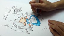 Speed Drawing Alice in Wonderland with The White Rabbit DIY.