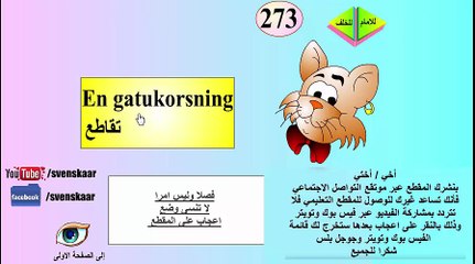 تعلم اللغة السويدية المجموعة السادسة من كلمات ال  ett و en مؤلفة من  50 كلمة من الضرورة حفظهم
