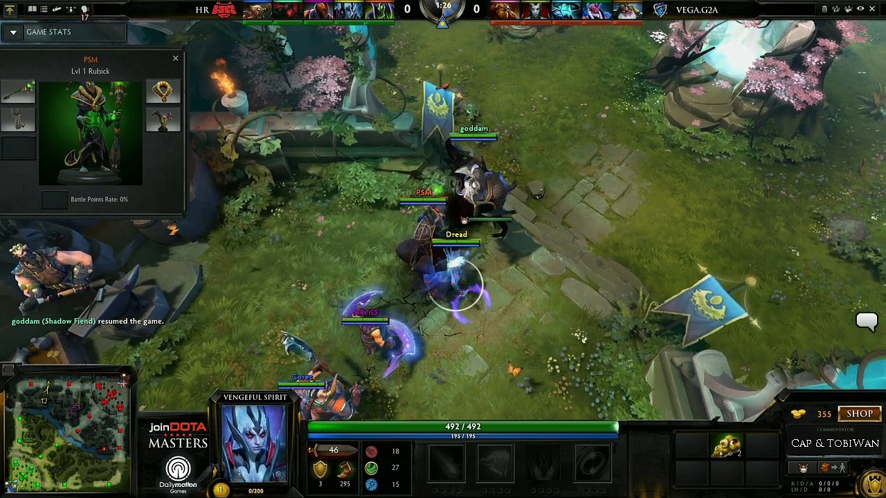 HellRaisers vs Vega Game 2 - joinDOTA Masters @TobiwanDota @DotaCapitalist