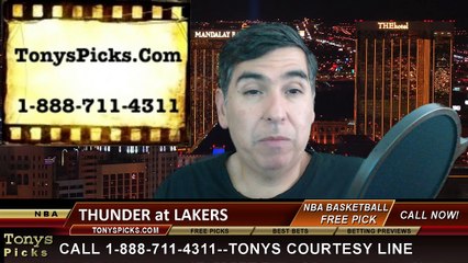 LA Lakers vs. Oklahoma City Thunder Free Pick Prediction NBA Pro Basketball Odds Preview 3-1-2015
