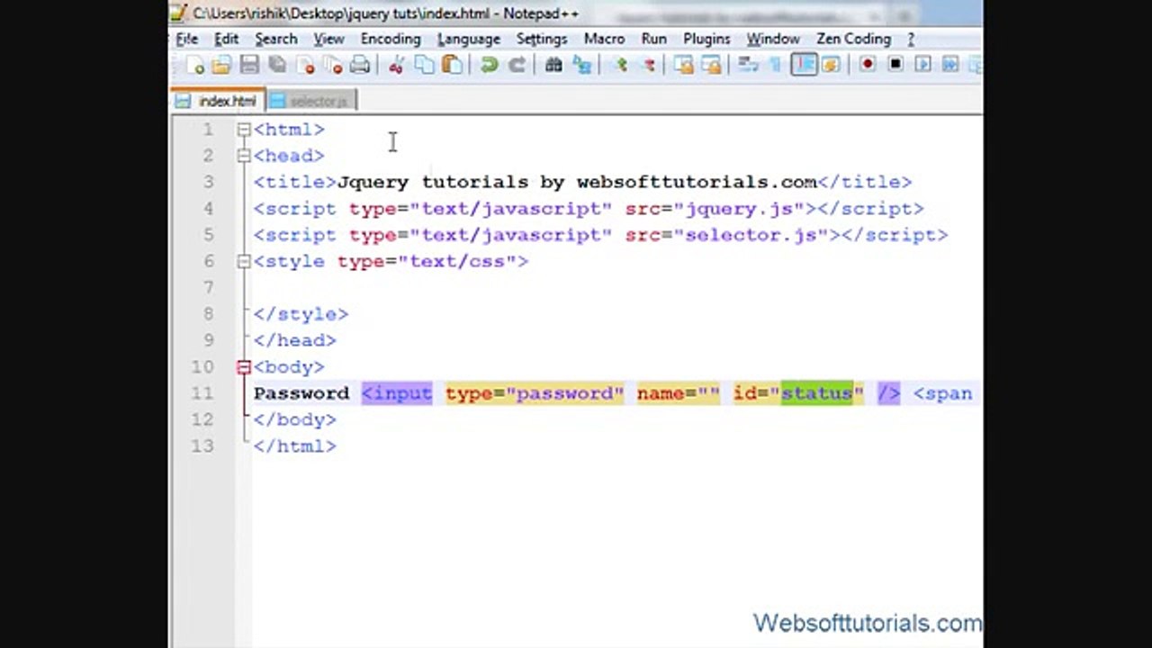 Jquery Tutorial in Urdu - Hindi - 22 - Jquery Password Strength Checker Using Jquery Keyup Event