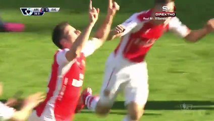 Olivier Giroud 1_0 _ Arsenal - Everton 01.03.2015 HD