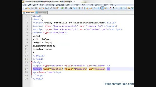 Jquery Tutorial in Urdu - Hindi - 30 - Jquery Fadeout