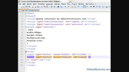 Jquery Tutorial in Urdu - Hindi - 30 - Jquery Fadeout