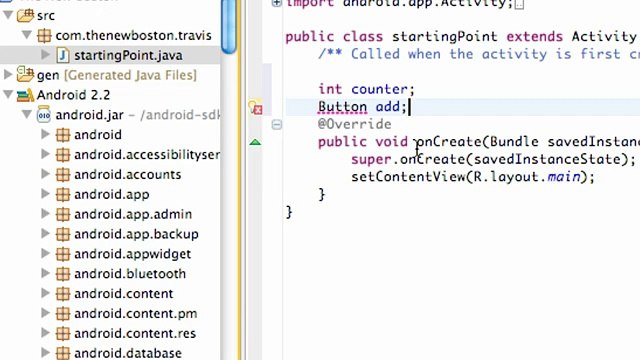 Android Application Development - 8 - Setting up Variables and Referencing XML ids