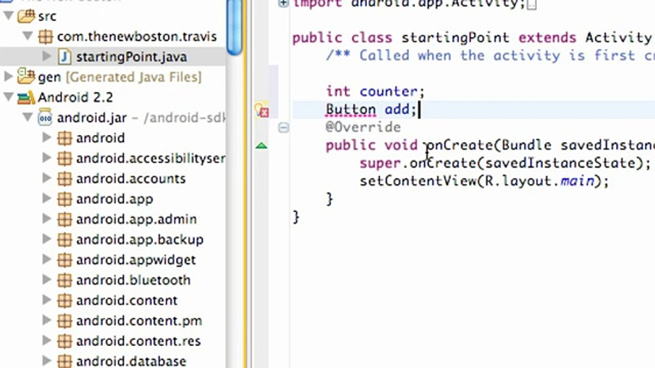 Android Application Development - 8 - Setting up Variables and Referencing XML ids