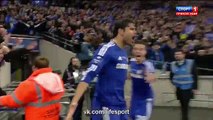 Diego Costa Goal (2-0) Chelsea vs Tottenham Hotspur - Capital One Cup